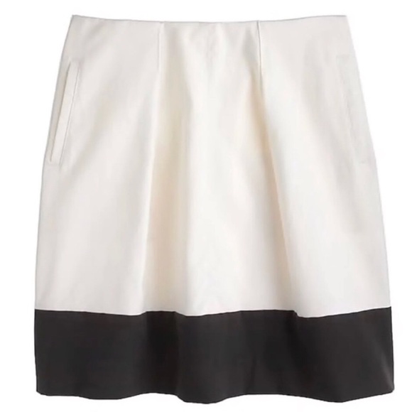 J. Crew Dresses & Skirts - J Crew Black & White Colorblocked Skirt Sz 4
